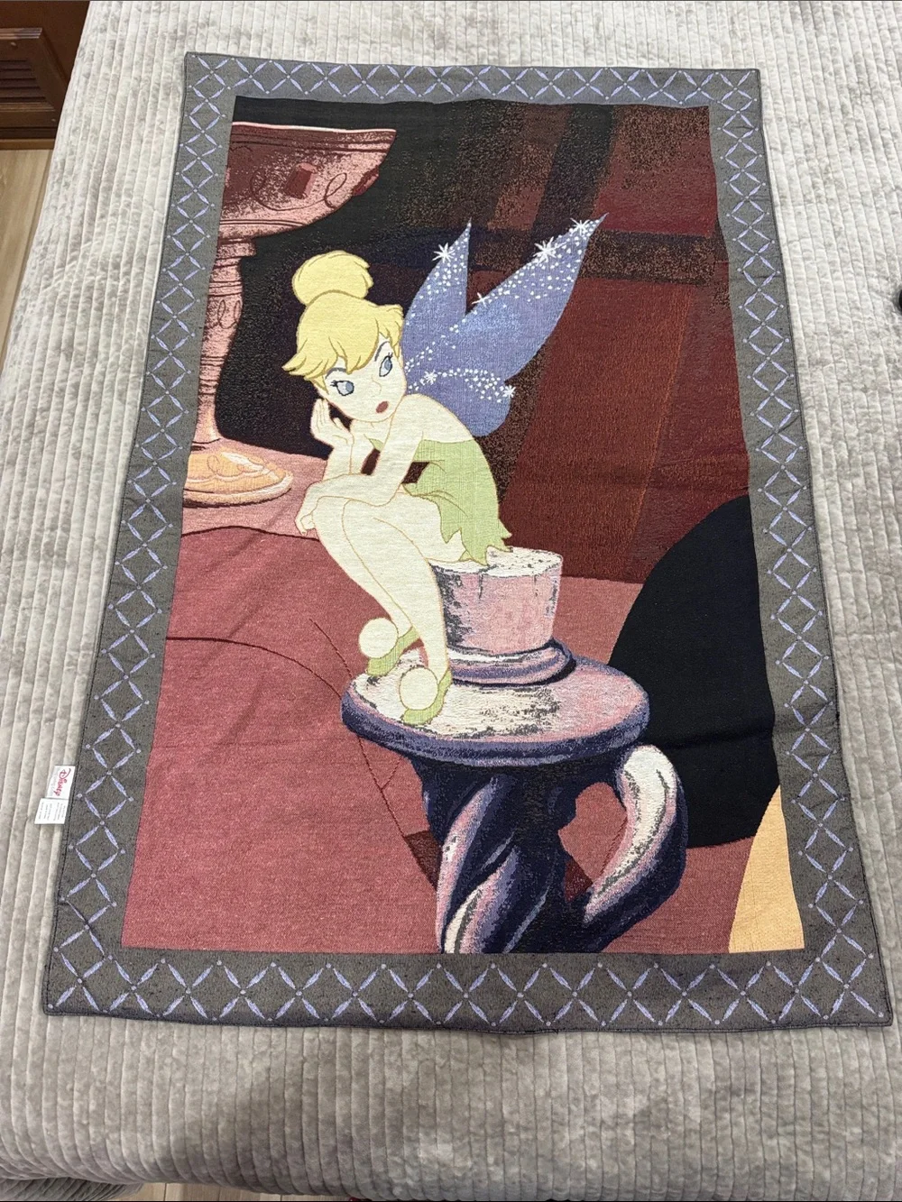 Disney Tinker bell Wall Tapestry in Green, Purple, Blue and Pink